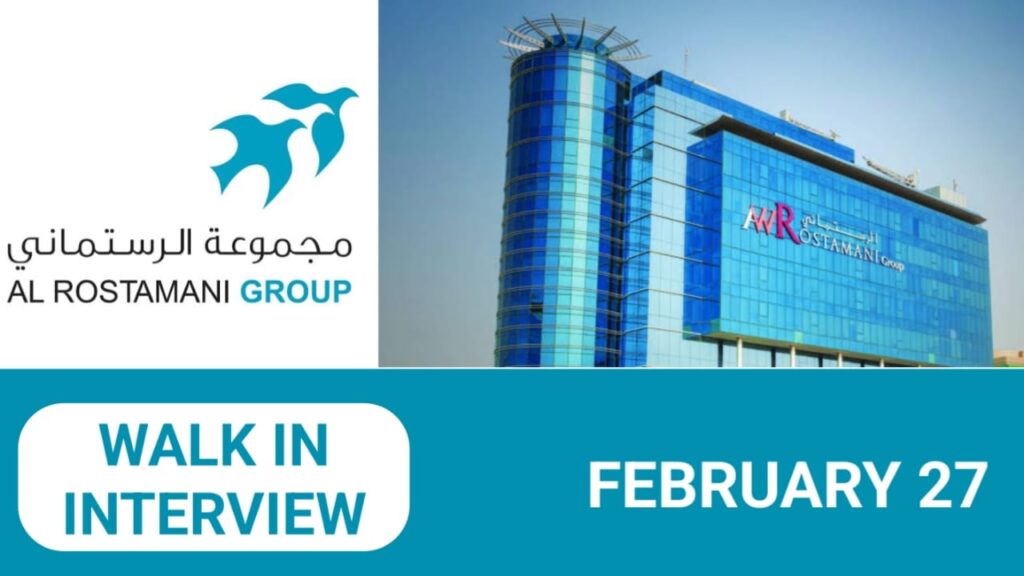 al rostamani walk in interview in uae