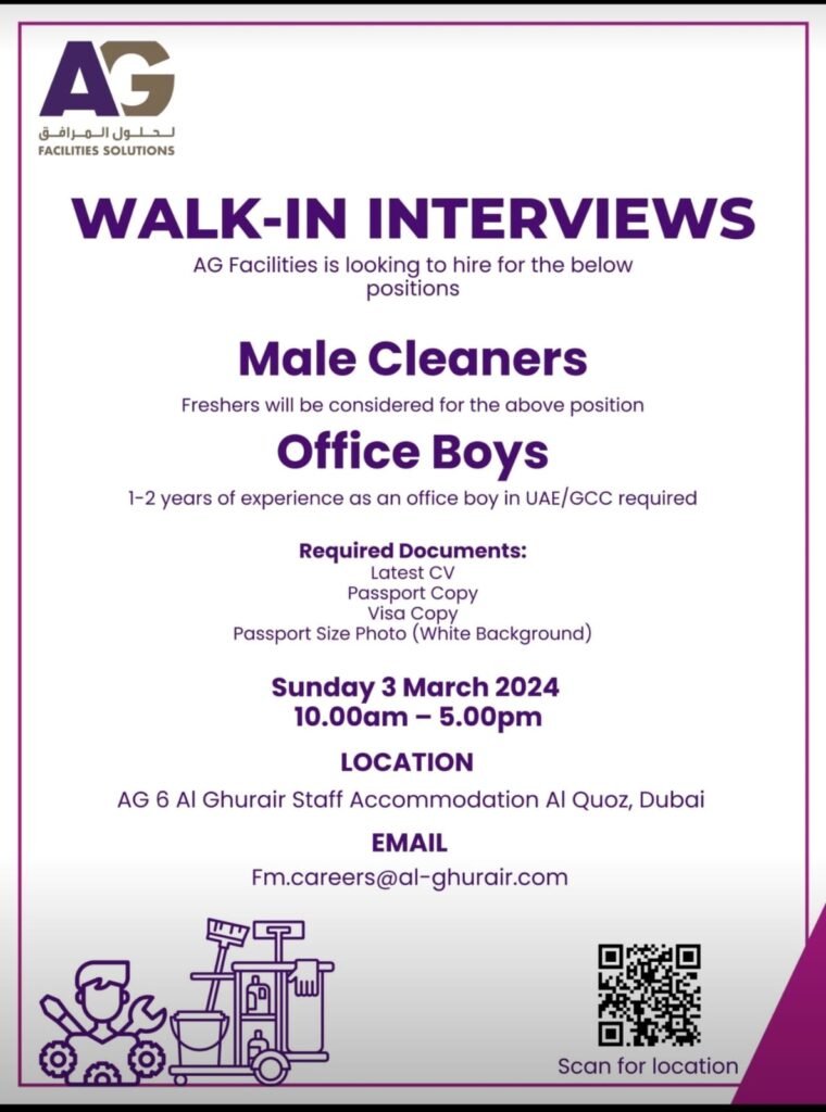 AG Facilities Solutions Careers in UAE