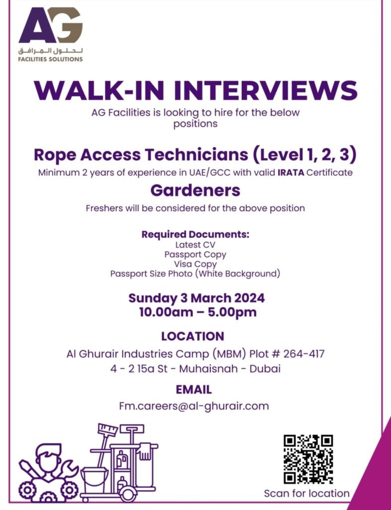 AG Facilities Solutions Careers in UAE