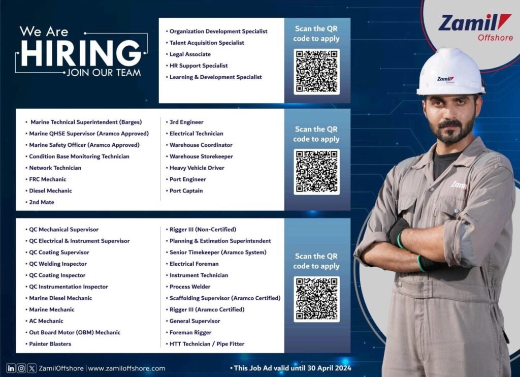 Zamil Offshore Careers in KSA