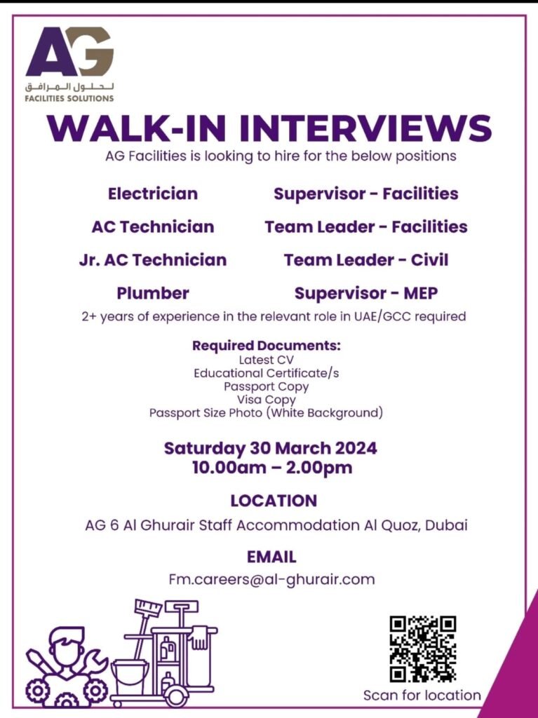 AG Facilities Solutions Careers in UAE