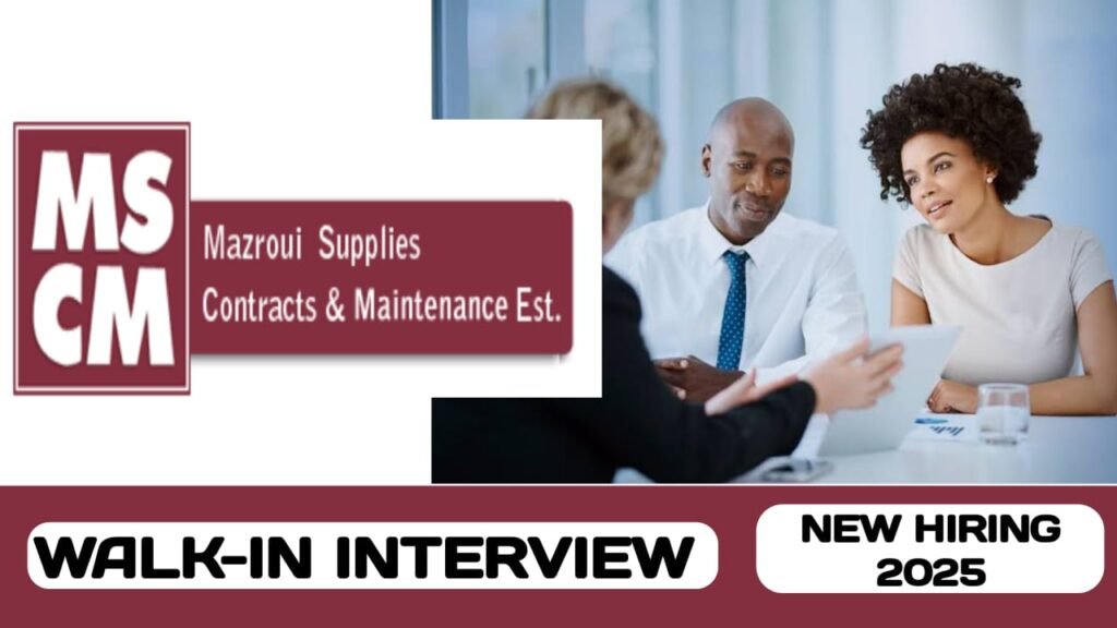 Al Mazroui Supplies, Contracts & Maintenance Company LLC have walk-in interview in UAE| new job hiring in UAE- 2025